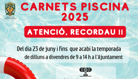 CARNETS PISCINA 2025